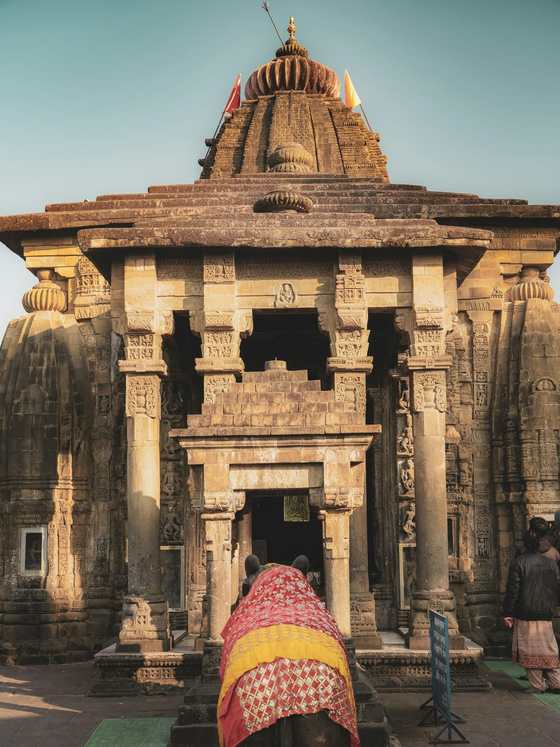 Carved stone entrance of the Baijnath temple