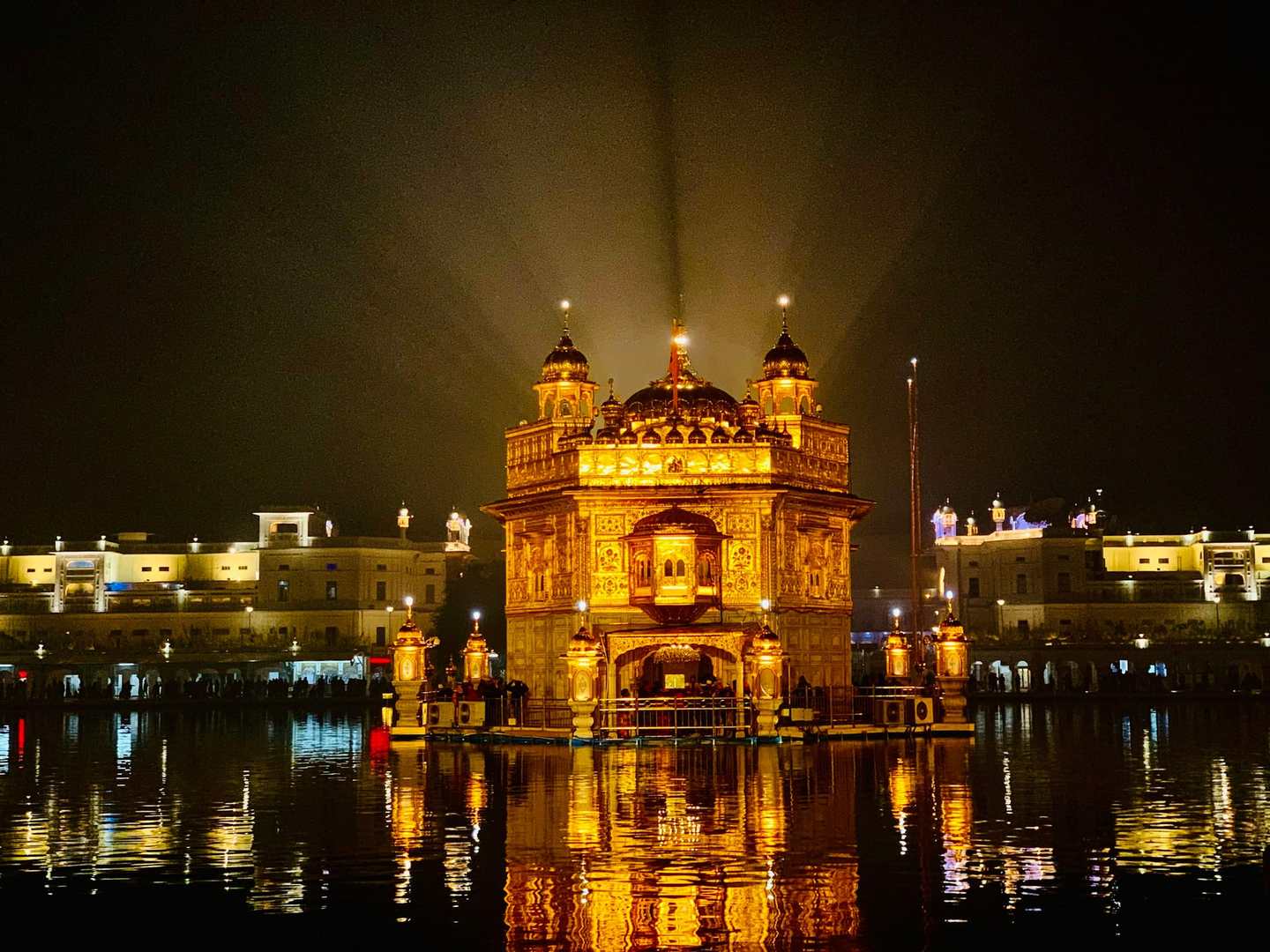 The Golden Temple, Amritsar, lit up at night