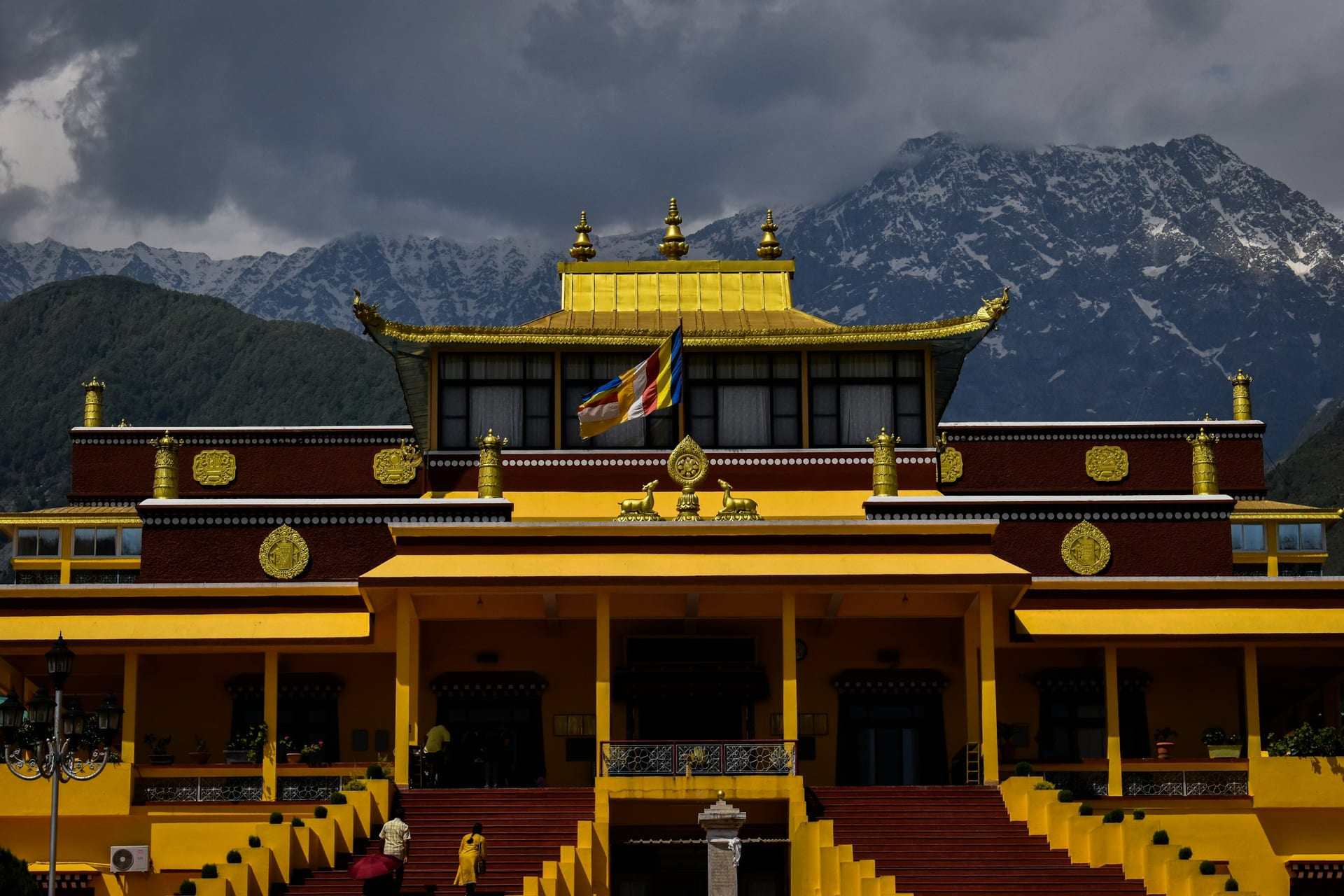 Gyuto Monastery at Sidhbari near Dharamshala, under the Dhauladhar