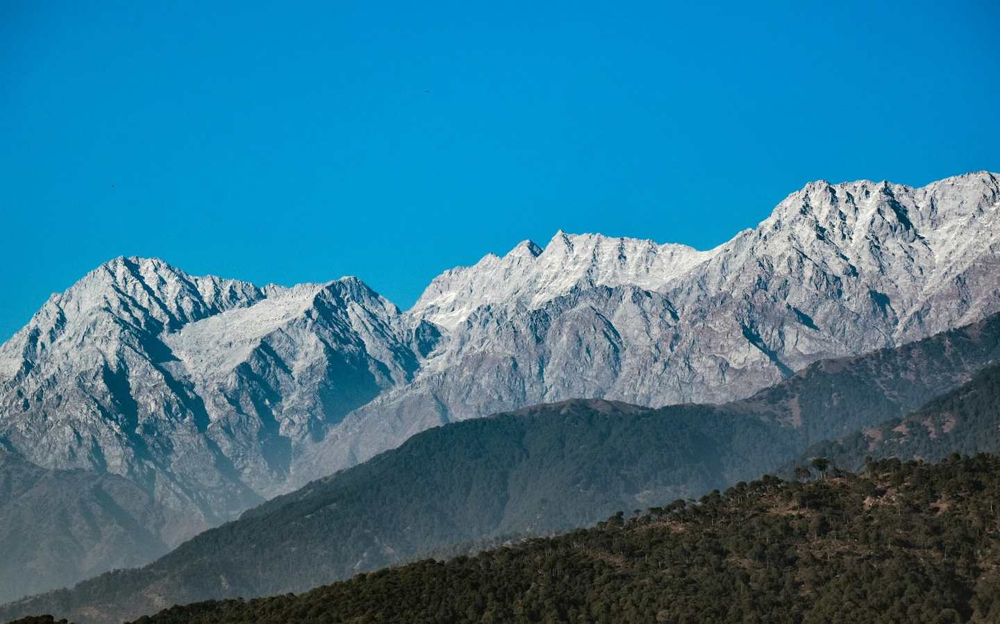 The Dhauladhar range from Naddi view point, above McLeodganj